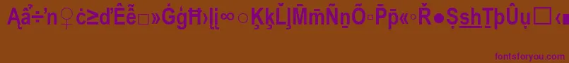 Шрифт ArialNarrowSpecialG2Bold – фиолетовые шрифты на коричневом фоне
