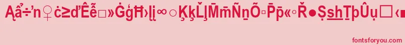 ArialNarrowSpecialG2Bold Font – Red Fonts on Pink Background