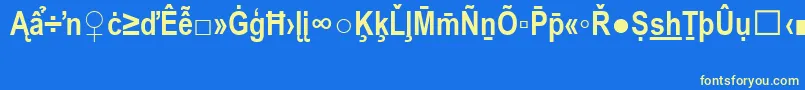 ArialNarrowSpecialG2Bold Font – Yellow Fonts on Blue Background