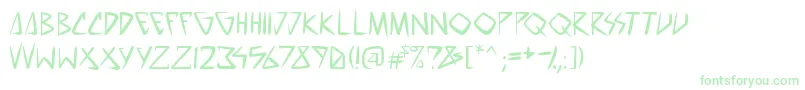 SpacePunkPg Font – Green Fonts on White Background