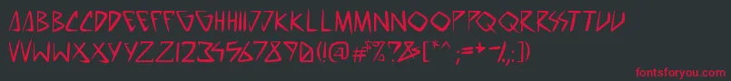 SpacePunkPg Font – Red Fonts on Black Background