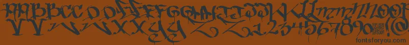 Bakedtrains Font – Black Fonts on Brown Background