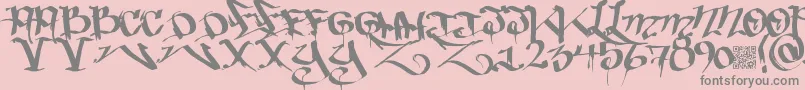 fuente Bakedtrains – Fuentes Grises Sobre Fondo Rosa