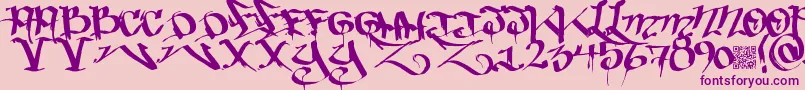 Bakedtrains Font – Purple Fonts on Pink Background