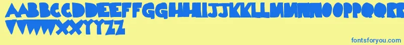 LimpNoodle Font – Blue Fonts on Yellow Background