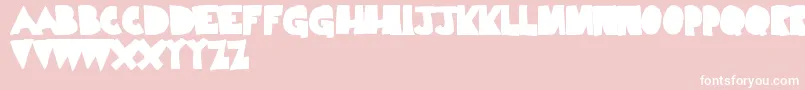 LimpNoodle-Schriftart – Weiße Schriften auf rosa Hintergrund