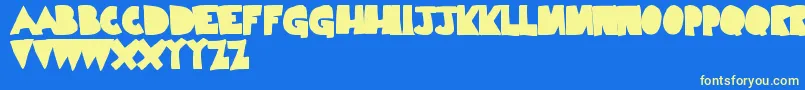 LimpNoodle Font – Yellow Fonts on Blue Background