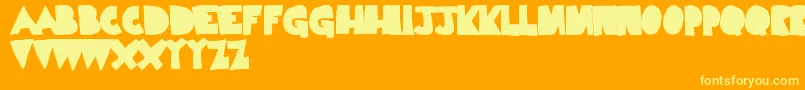 LimpNoodle Font – Yellow Fonts on Orange Background