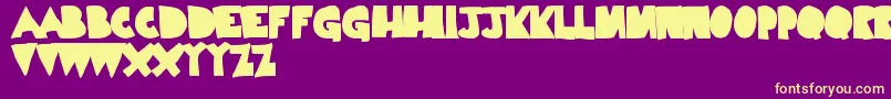 LimpNoodle Font – Yellow Fonts on Purple Background