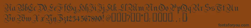 MagdeburgTM Font – Black Fonts on Brown Background