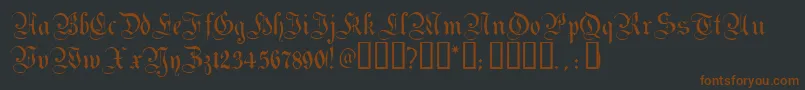 Шрифт MagdeburgTM – коричневые шрифты на чёрном фоне
