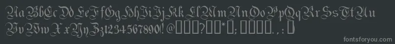 MagdeburgTM Font – Gray Fonts on Black Background