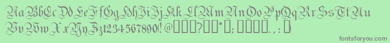 MagdeburgTM Font – Gray Fonts on Green Background