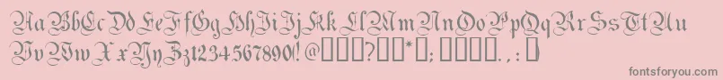 MagdeburgTM-Schriftart – Graue Schriften auf rosa Hintergrund