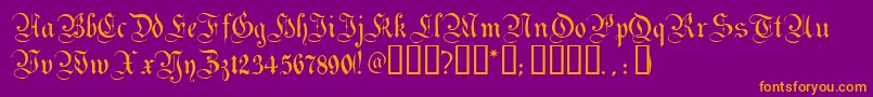 MagdeburgTM Font – Orange Fonts on Purple Background