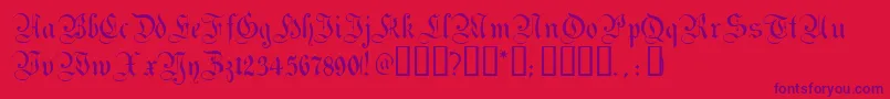 MagdeburgTM Font – Purple Fonts on Red Background