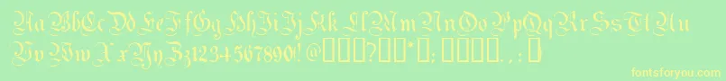 MagdeburgTM Font – Yellow Fonts on Green Background