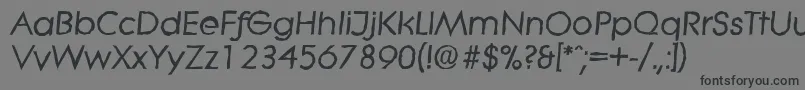 Шрифт LiteraantiqueBolditalic – чёрные шрифты на сером фоне