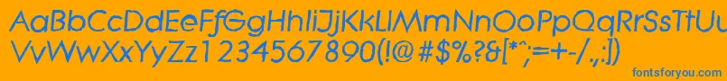 フォントLiteraantiqueBolditalic – オレンジの背景に青い文字