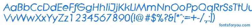 Czcionka LiteraantiqueBolditalic – niebieskie czcionki na białym tle