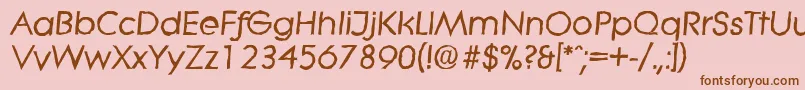 LiteraantiqueBolditalic Font – Brown Fonts on Pink Background