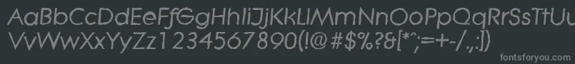 Шрифт LiteraantiqueBolditalic – серые шрифты на чёрном фоне