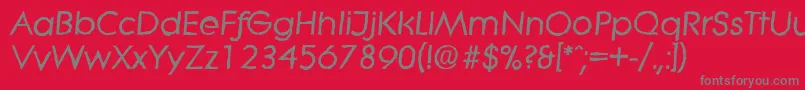 フォントLiteraantiqueBolditalic – 赤い背景に灰色の文字