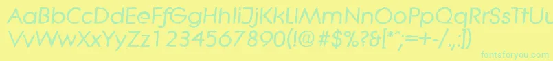 LiteraantiqueBolditalic-Schriftart – Grüne Schriften auf gelbem Hintergrund