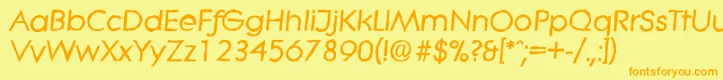 Шрифт LiteraantiqueBolditalic – оранжевые шрифты на жёлтом фоне