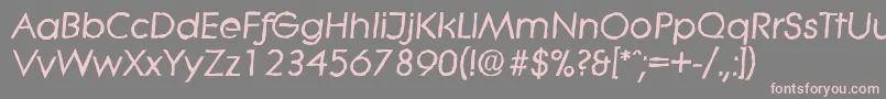 Шрифт LiteraantiqueBolditalic – розовые шрифты на сером фоне