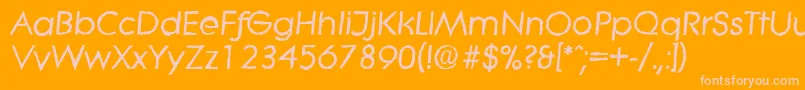 LiteraantiqueBolditalic-Schriftart – Rosa Schriften auf orangefarbenem Hintergrund