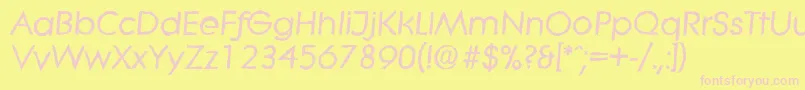 LiteraantiqueBolditalic-Schriftart – Rosa Schriften auf gelbem Hintergrund