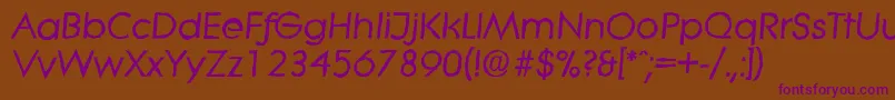 Czcionka LiteraantiqueBolditalic – fioletowe czcionki na brązowym tle