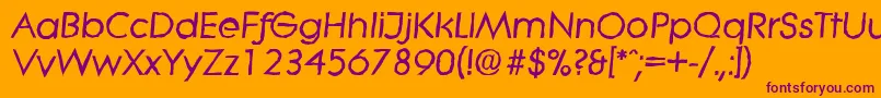 LiteraantiqueBolditalic Font – Purple Fonts on Orange Background