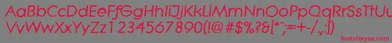 LiteraantiqueBolditalic Font – Red Fonts on Gray Background