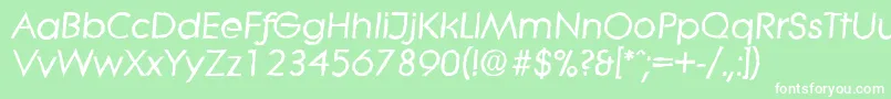 LiteraantiqueBolditalic Font – White Fonts on Green Background