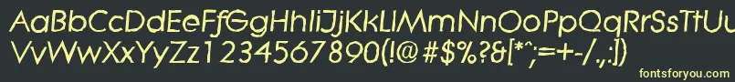 フォントLiteraantiqueBolditalic – 黒い背景に黄色の文字