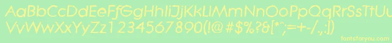 LiteraantiqueBolditalic Font – Yellow Fonts on Green Background