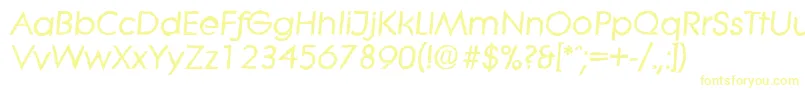 Шрифт LiteraantiqueBolditalic – жёлтые шрифты на белом фоне