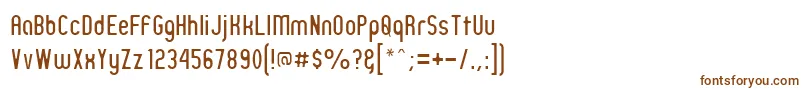 Zillmt-fontti – ruskeat fontit valkoisella taustalla