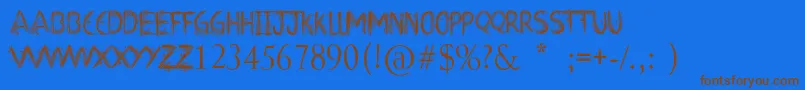 ArtClass Font – Brown Fonts on Blue Background