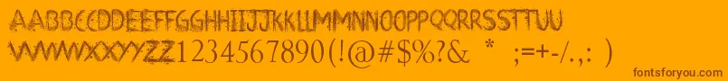 ArtClass Font – Brown Fonts on Orange Background
