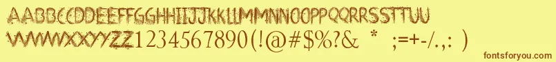 ArtClass Font – Brown Fonts on Yellow Background