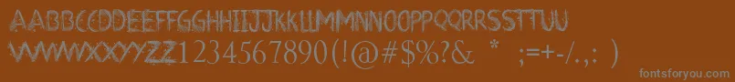 ArtClass Font – Gray Fonts on Brown Background