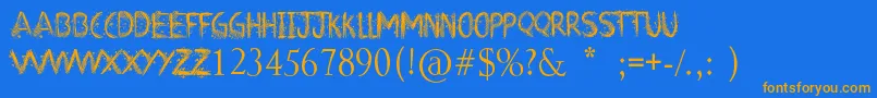ArtClass Font – Orange Fonts on Blue Background