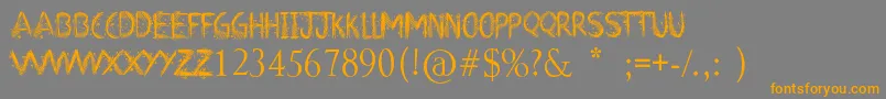 ArtClass Font – Orange Fonts on Gray Background