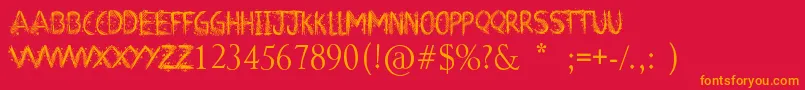 ArtClass Font – Orange Fonts on Red Background