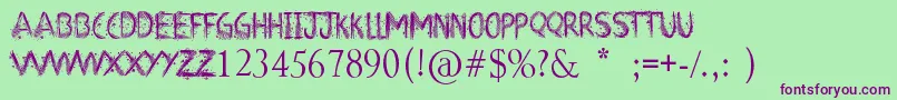 ArtClass Font – Purple Fonts on Green Background