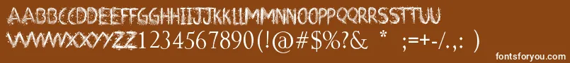ArtClass Font – White Fonts on Brown Background