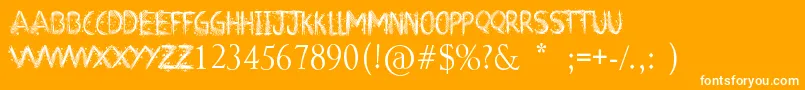 ArtClass Font – White Fonts on Orange Background